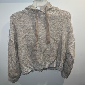 Cropped sweater hoodie